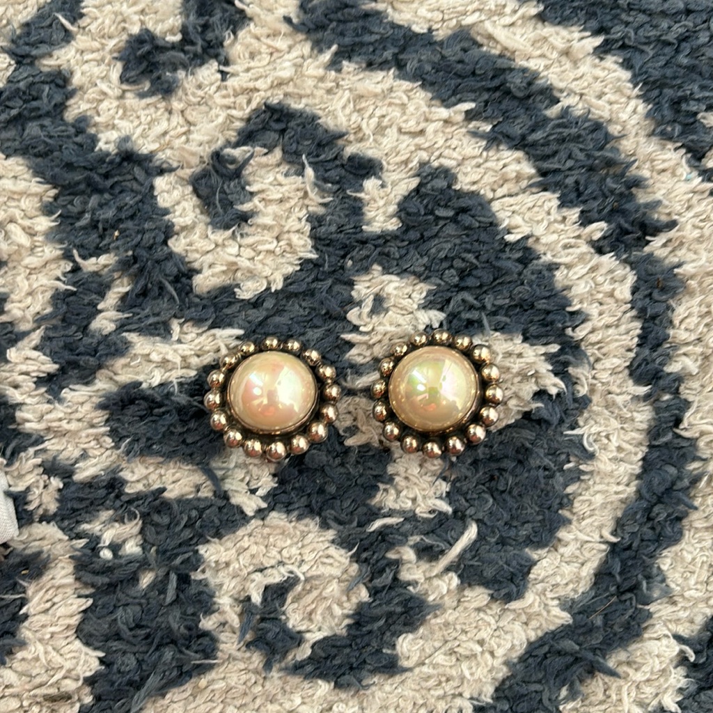 Vintage Mexico 925 Round Dome Button Clip Earrings 80$
